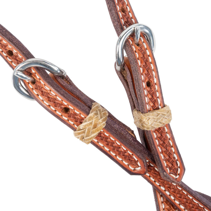 Teskey's Pony One Ear Basket Stamped Headstall Tack - Headstalls Teskey's