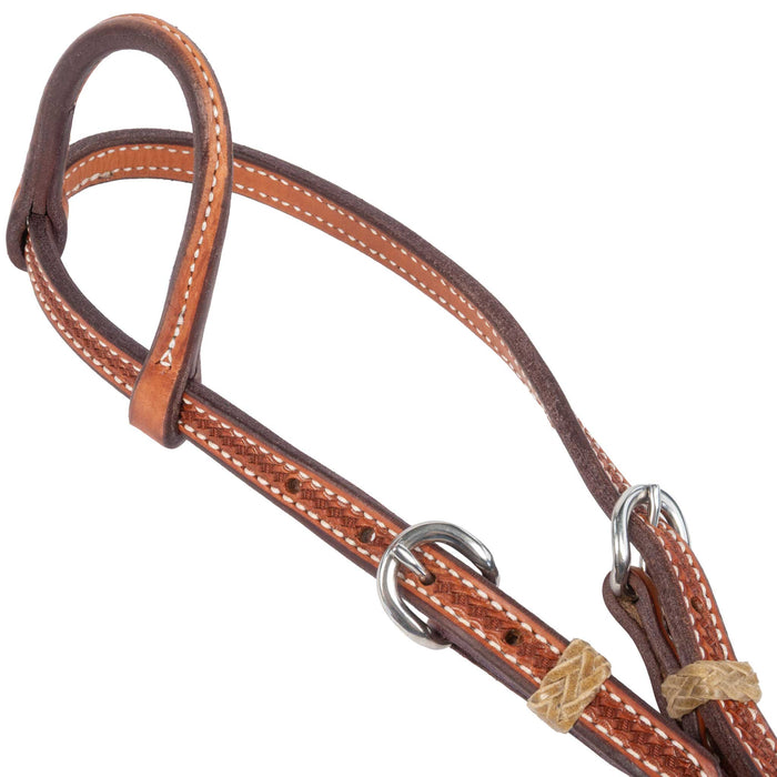 Teskey's Pony One Ear Basket Stamped Headstall Tack - Headstalls Teskey's