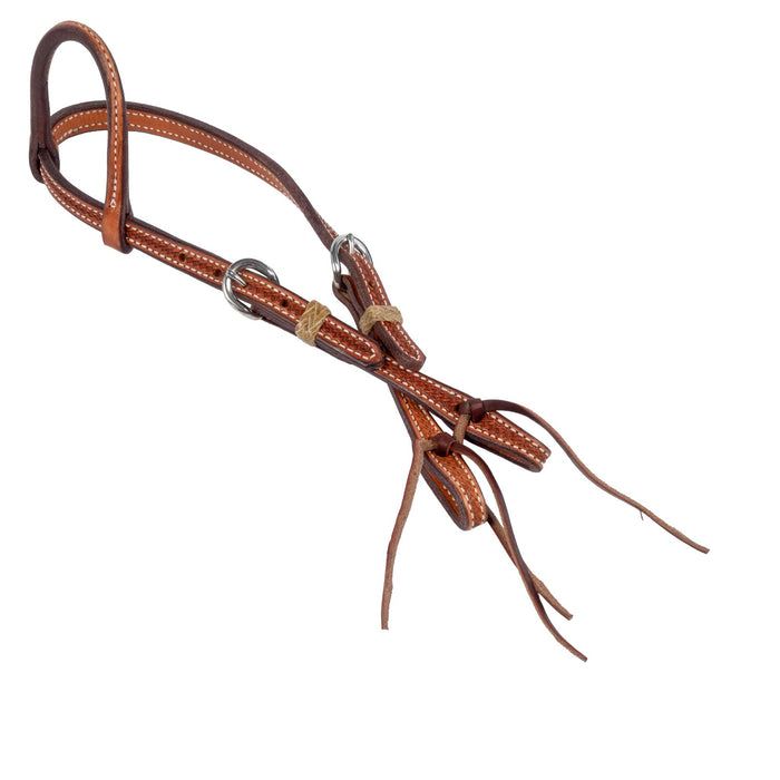 Teskey's Pony One Ear Basket Stamped Headstall Tack - Headstalls Teskey's Heavy Oil