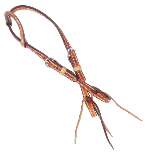Teskey's Pony One Ear Basket Stamped Headstall Tack - Headstalls Teskey's Light Oil