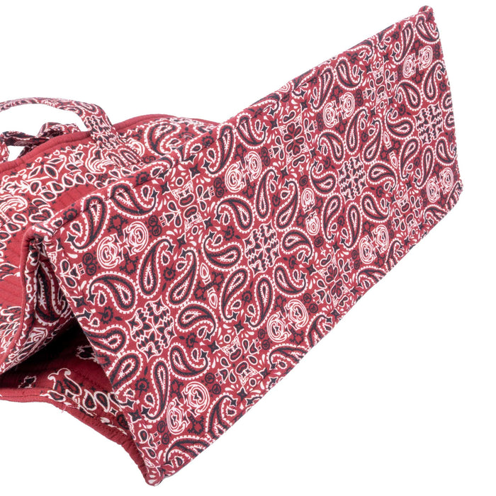 Burgundy Bandana Tote Bag