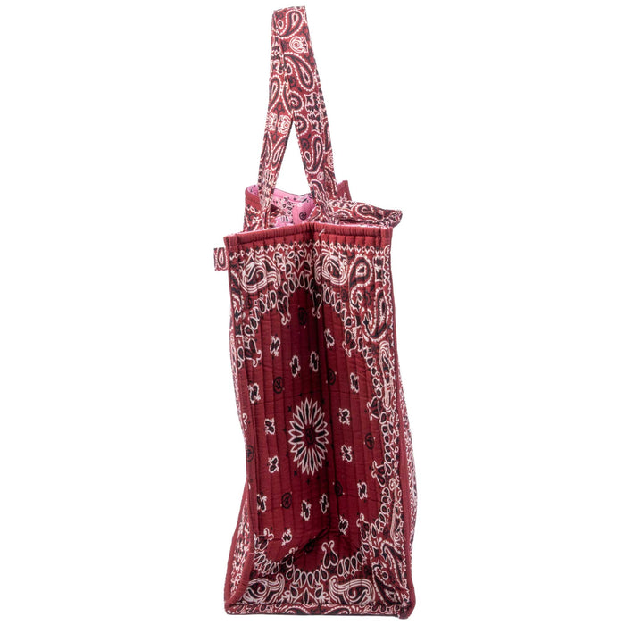Burgundy Bandana Tote Bag