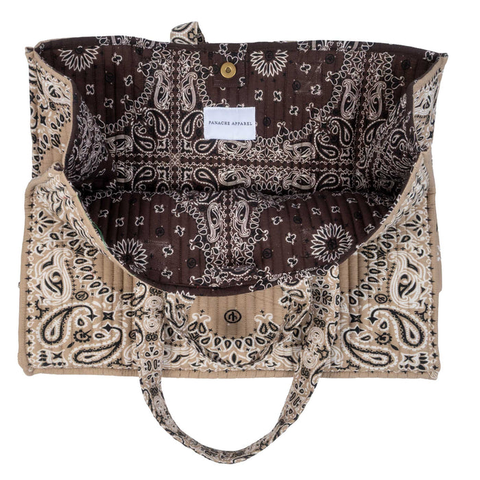 Tan Bandana Tote Bag