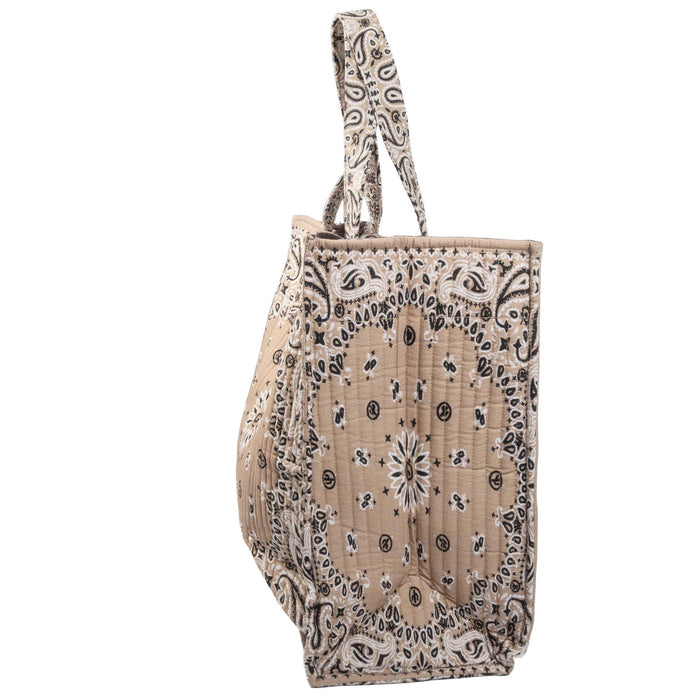 Tan Bandana Tote Bag