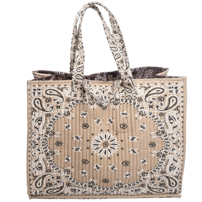 Tan Bandana Tote Bag