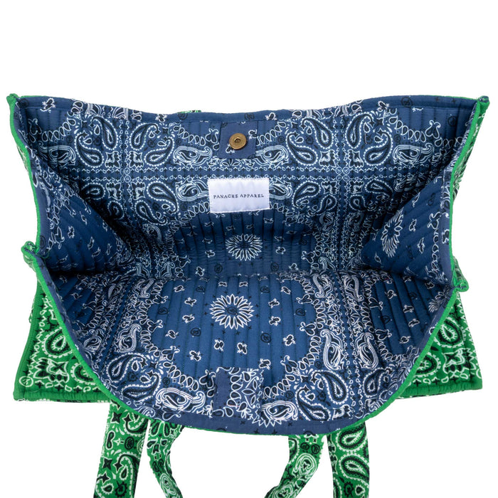 Green Bandana Tote Bag