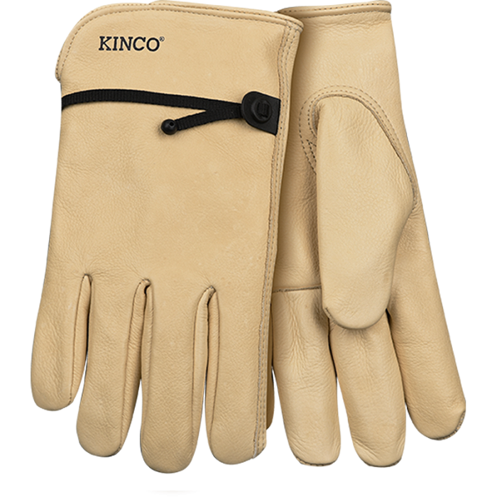Kinco Grain Cowhide Driver With Pull Strap For the Rancher - Gloves Kinco   