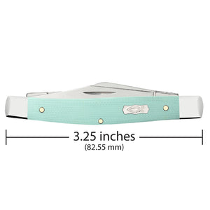 Case Medium Stockman - Seafoam Green G-10 - Ichthus Shield Knives - Knives W.R. Case   