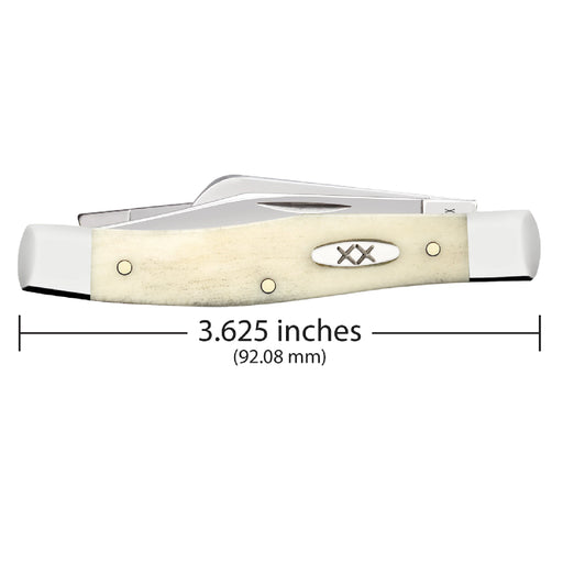 Case Medium Stockman - Smooth Natural Bone - XX Oval Shield Knives W.R. Case   