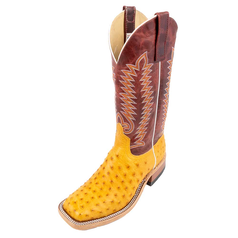 Anderson Bean Men's Buttercup Bruciatto Full Quill Ostrich Boot - Teskey's Exclusive - FINAL SALE MEN - Footwear - Exotic Western Boots Anderson Bean Boot Co.   