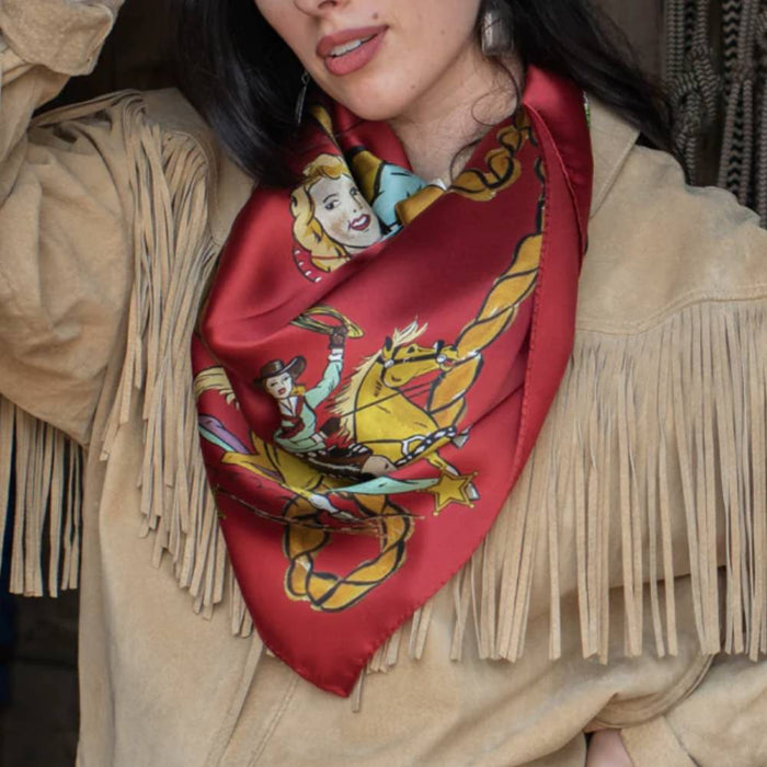 Fringe Scarves "Always Saddle Your Own Horse" Long Wild Rag ACCESSORIES - Additional Accessories - Wild Rags & Scarves Fringe Scarves   