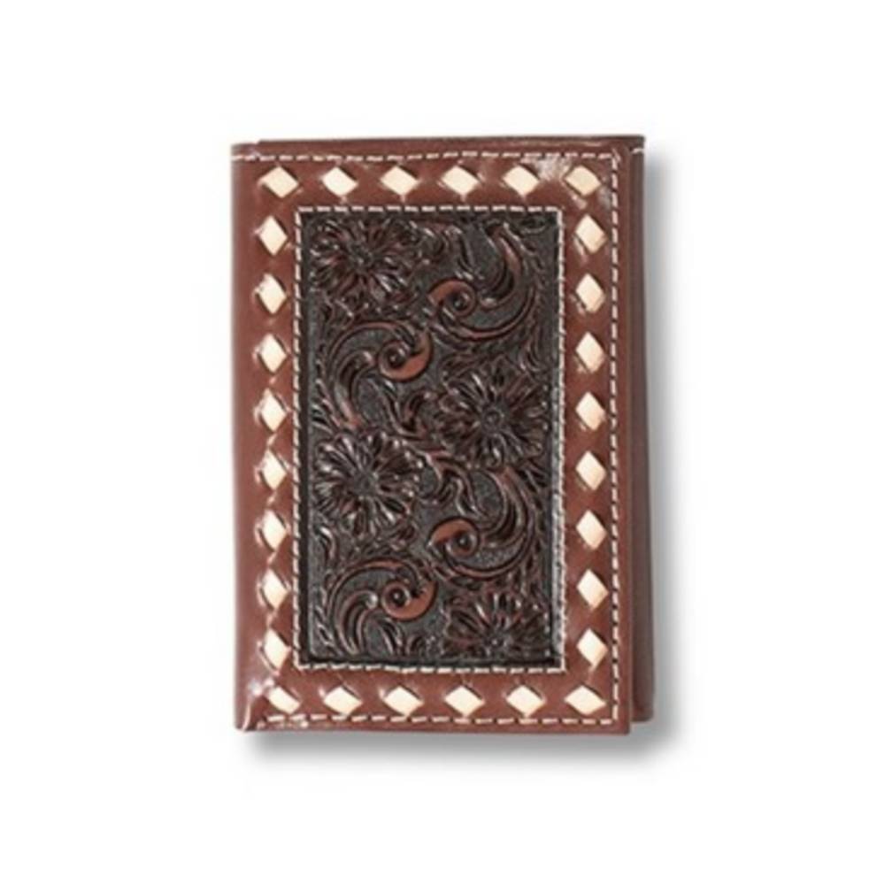 Ariat Floral Buckle Lace Tri-Fold Wallet MEN - Accessories - Wallets & Money Clips M&F Western Products   