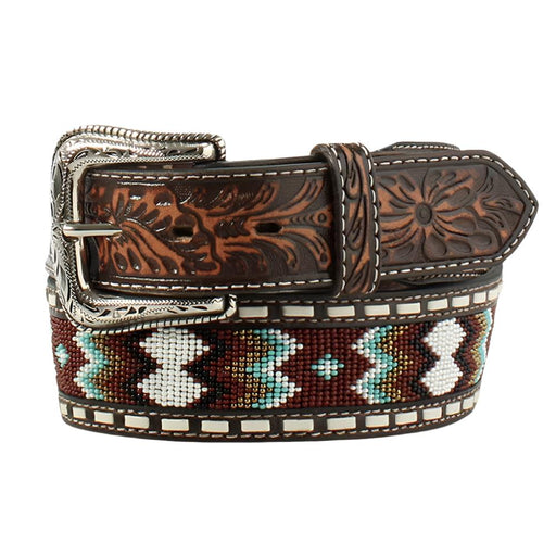 Ariat Embossed Beaded Belt MEN - Accessories - Belts & Suspenders M&F Western Products   