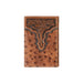 Ariat Ostrich Floral Tri-Fold Wallet MEN - Accessories - Wallets & Money Clips M&F Western Products   
