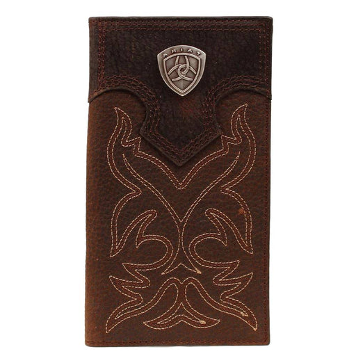 Ariat Shield Boot Stitch Rodeo Wallet - Dark Brown MEN - Accessories - Wallets & Money Clips M&F Western Products   