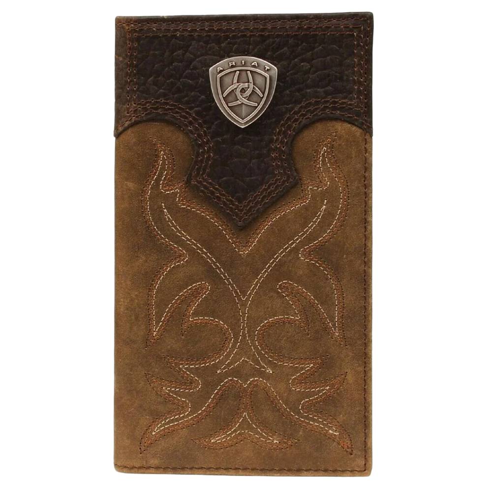 Ariat Shield Boot Stitch Rodeo Wallet - Brown MEN - Accessories - Wallets & Money Clips M&F Western Products   