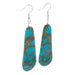 Arizona Turquoise Slab Earrings WOMEN - Accessories - Jewelry - Earrings Al Zuni   
