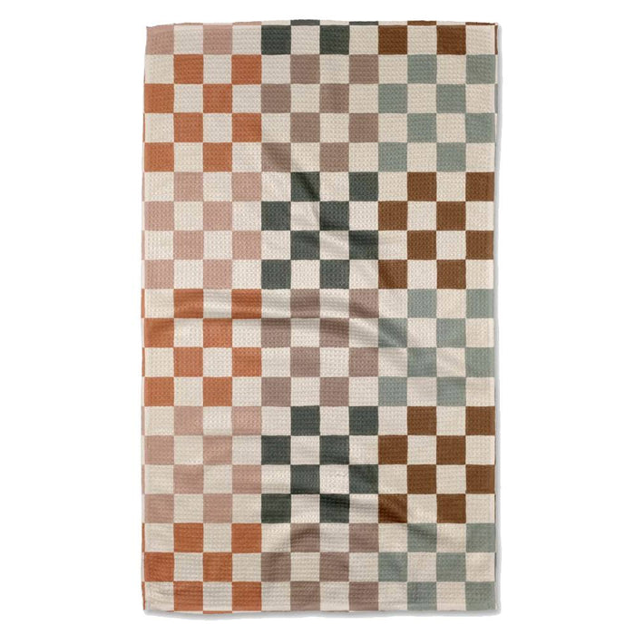 "Autumn Checkers" Tea Towel HOME & GIFTS - Tabletop + Kitchen - Kitchen Decor Geometry   