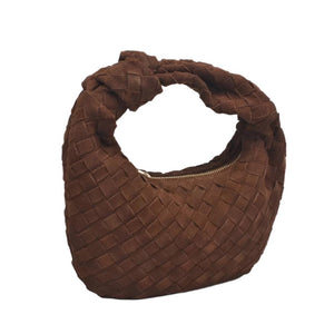 Autumn Woven Genuine Suede Leather Clutch WOMEN - Accessories - Handbags - Clutches & Pouches Moda Luxe