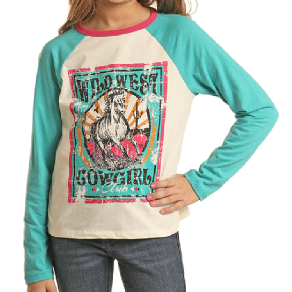 Rock & Roll Denim Girl's Wild West Graphic Tee - FINAL SALE KIDS - Girls - Clothing - T-Shirts Panhandle   