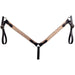 Teskey's White Buck Stitched Chocolate Breast Collar Tack - Breast Collars Teskey's