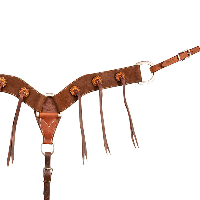 Martin Saddlery 2-3/4" Skirting Breast Collar w/Rosettes & Strings