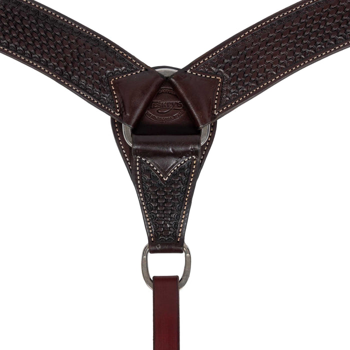 Teskey's 2" Basketweave Breast Collar w/Shell Border