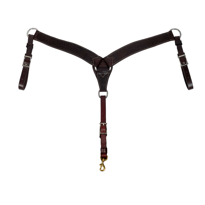 Teskey's 2" Basketweave Breast Collar w/Shell Border