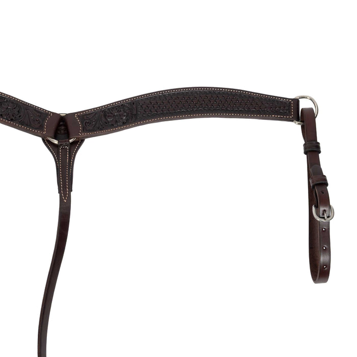 Teskey's Basket and Rose Tooled Breast Collar