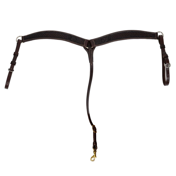 Teskey's Basket and Rose Tooled Breast Collar