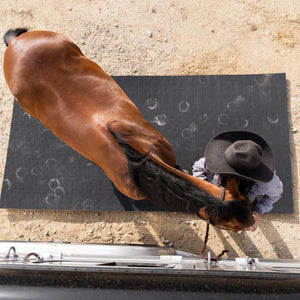 5x10ft Black Portable Stall Mat Barn - Accessories Performance Stall Mats