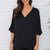 Silky Italian Viscose V-Neck Blouse WOMEN - Clothing - Tops - Short Sleeved Milio Milano   