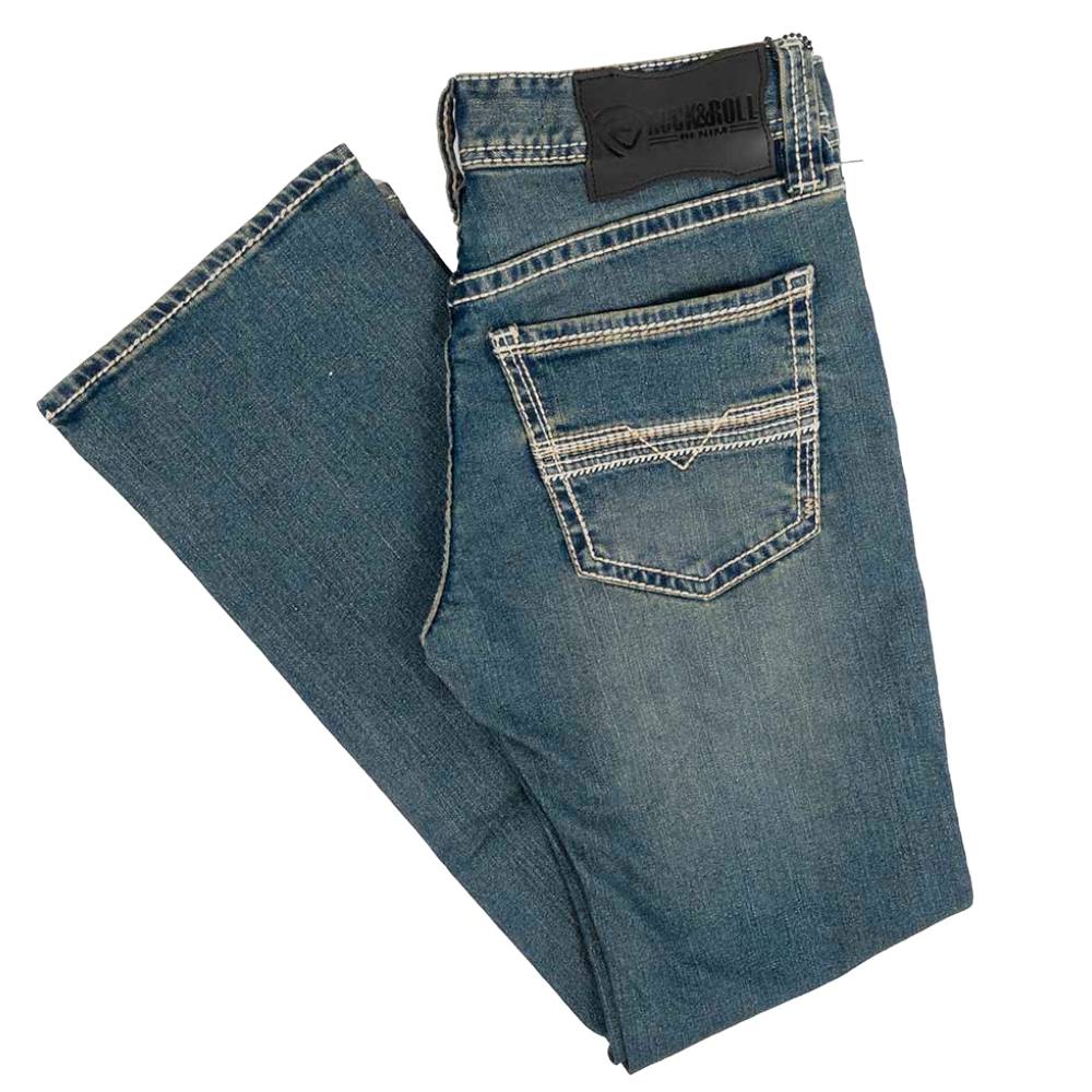 Rock & Roll Denim Men's Two Tone Pistol Bootcut Jeans — Teskeys