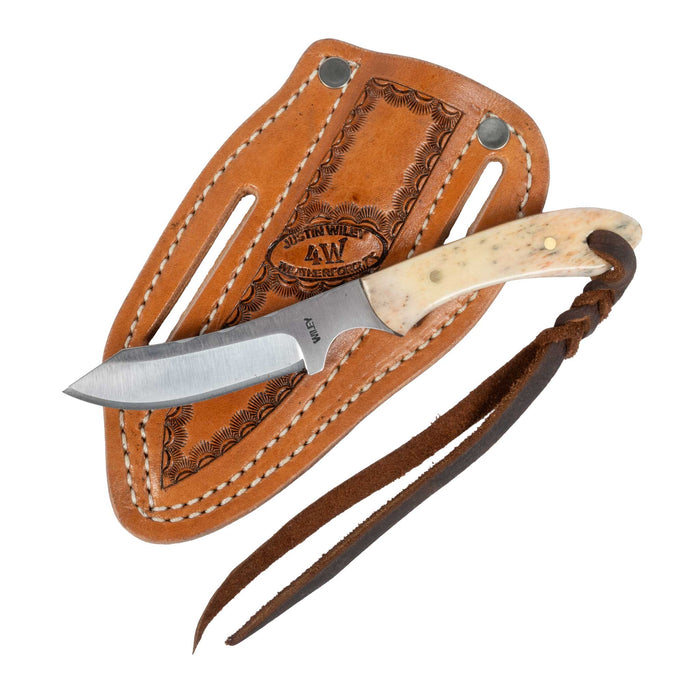 Justin Wiley Carbon Steel Knife with White Bone Handle