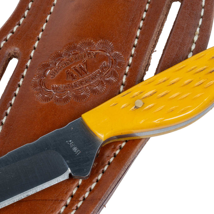 Justin Wiley Carbon Steel Knife with Yellow Bone Handle