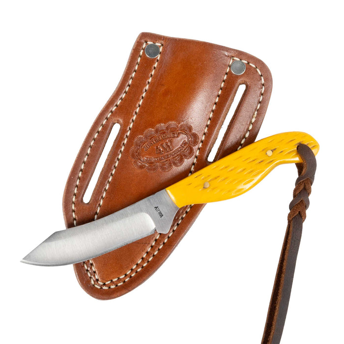 Justin Wiley Carbon Steel Knife with Yellow Bone Handle