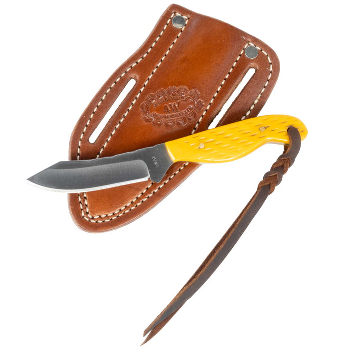 Justin Wiley Carbon Steel Knife with Yellow Bone Handle