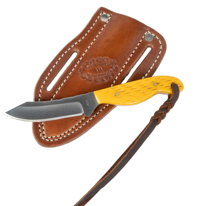 Justin Wiley Carbon Steel Knife with Yellow Bone Handle