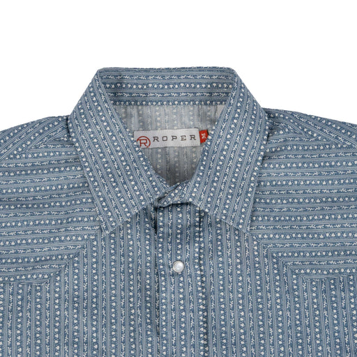 Stetson Men's Western Floral Wallpaper Stripe Snap Shirt MEN - Clothing - Shirts - Long Sleeve Roper Apparel & Footwear