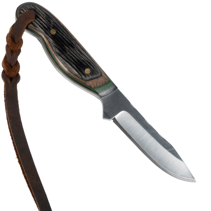 Justin Wiley Carbon Steel Drop Point Knife w/Wood Handle