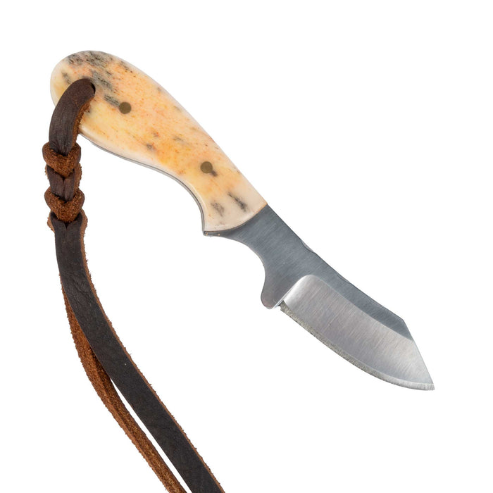 Justin Wiley Carbon Steel Skinner Knife with White Bone Handle