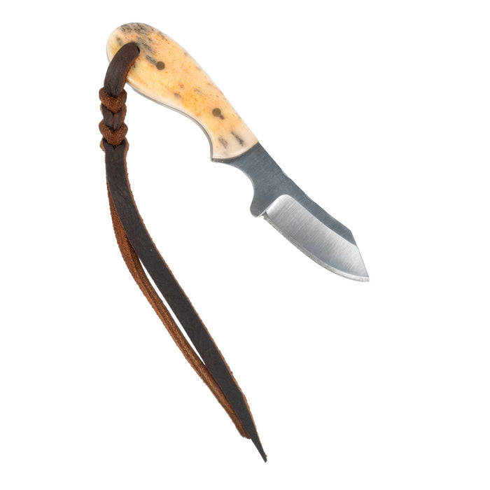Justin Wiley Carbon Steel Skinner Knife with White Bone Handle