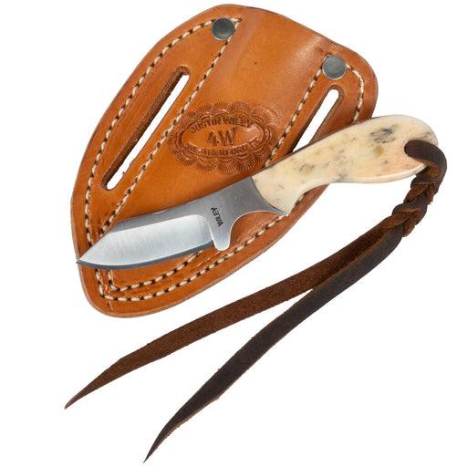 Justin Wiley Carbon Steel Skinner Knife with White Bone Handle Knives Justin Wiley