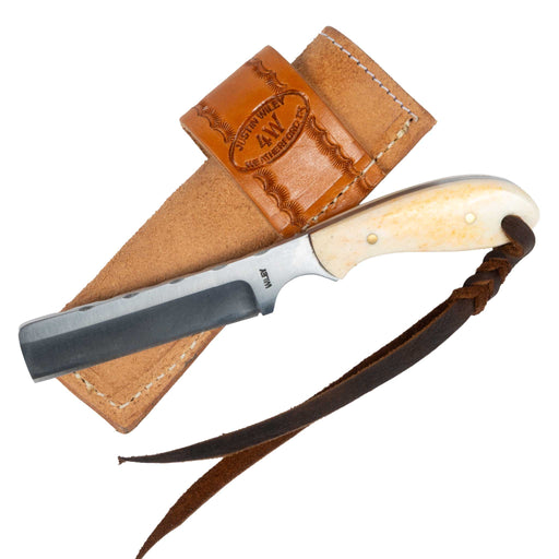 JUSTIN WILEY CUSTOM CARBON STEEL W/ LEATHER SHEATH Knives Justin Wiley