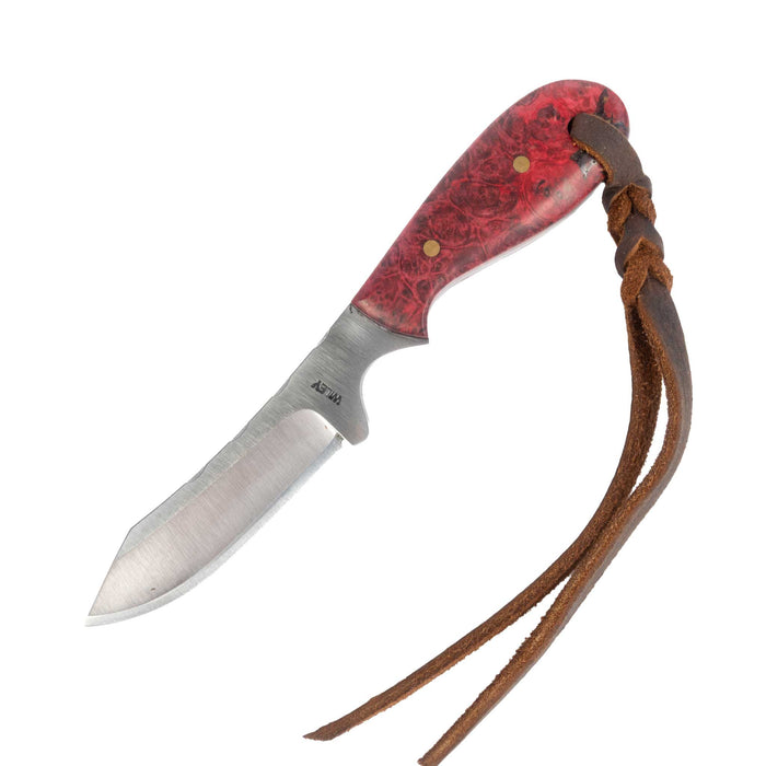 Justin Wiley Carbon Steel Red Handle Skinner Knife