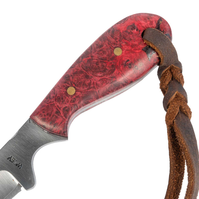 Justin Wiley Carbon Steel Red Handle Skinner Knife