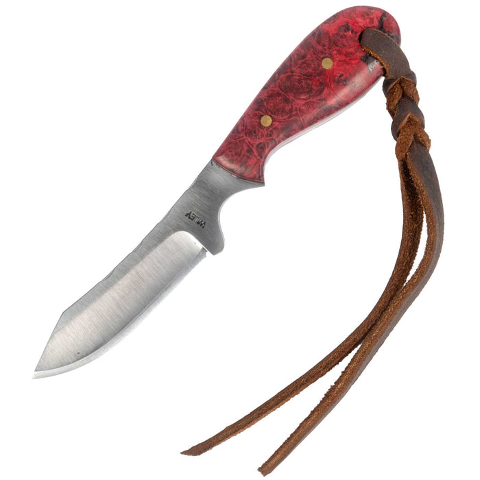 Justin Wiley Carbon Steel Red Handle Skinner Knife