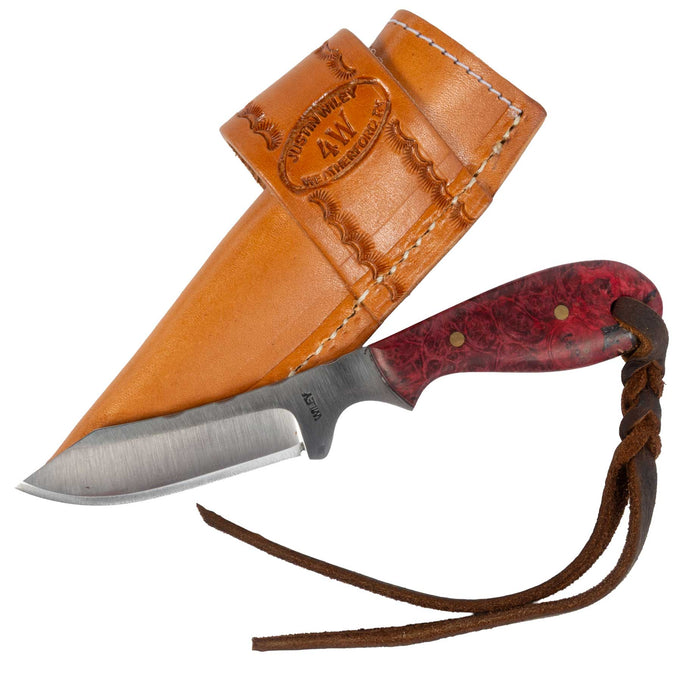 Justin Wiley Carbon Steel Red Handle Skinner Knife