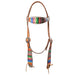 Teskey's Serape Browband Headstall w/Colored Buckstitch Tack - Headstalls Teskey's