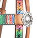 Teskey's Serape Browband Headstall w/Colored Buckstitch Tack - Headstalls Teskey's